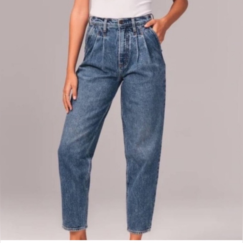 Abercrombie & Fitch Jeans Women's 6/28 80's Mom Jean Ultra High Rise Pleated VTG